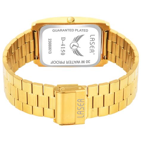 LASER Gold White DAT/DATE MENS WATCH - Laser Watches