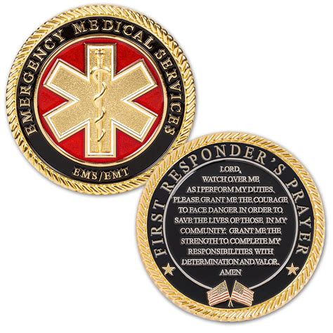 Buy EMS-EMT First Responder Prayer Coin - A Symbol of Strength and ...