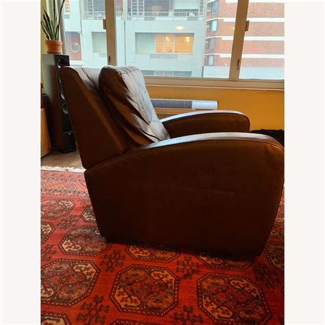 Crate & Barrel Leather Recliner - AptDeco