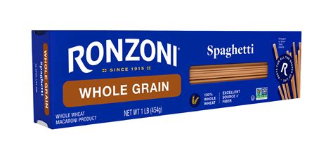 Whole Wheat Pasta | Ronzoni® – Whole Grain Spaghetti