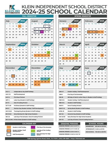 Klein ISD School Calendar 2025-2026 | Academic Schedule