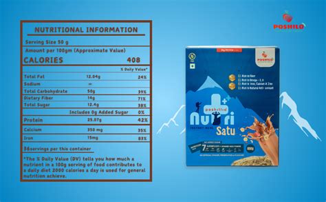 Poshilo Nutri+ Sattu | 100% Natural Himalayan Superfood | 30% Protein ...