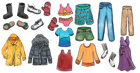 Clothes Clip Art Set Commercial Use Clip Art Set Clothes - Etsy