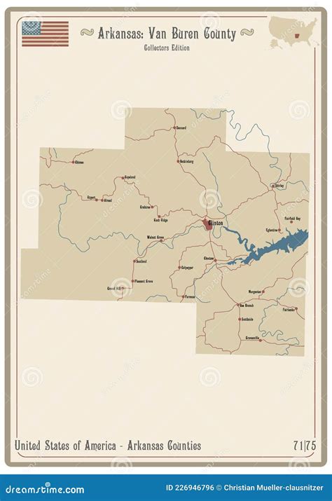 Van Buren County Map Arkansas at Charles Kintore blog