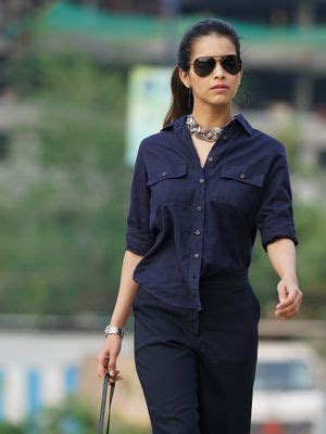 Buy Gazillion Women Analia Navy Blue Self-Striped Cords Cotton Utility ...