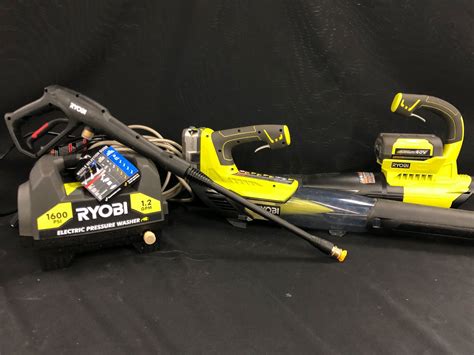 RYOBI 1600PSI PRESSURE WASHER, RYOBI 18V CORDLESS LEAF BLOWER