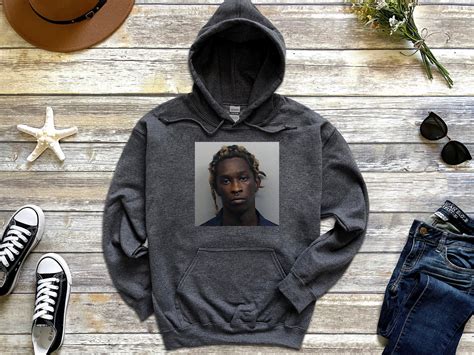 Young Thug Hoodie ,rapper Hoodie ,youngthug Mugshot Hoodie ,hiphop ...