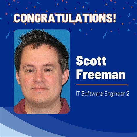 Please join us in congratulating Scott Freeman on his promotion to IT ...