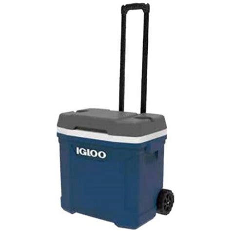 Igloo 30 Qt Roller Hard Sided Cooler, Black with Lockable Lid and ...