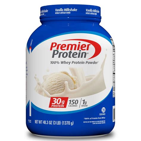 Premier Protein Powder, 30g Whey Protein per Serving, Vanilla Milkshake ...