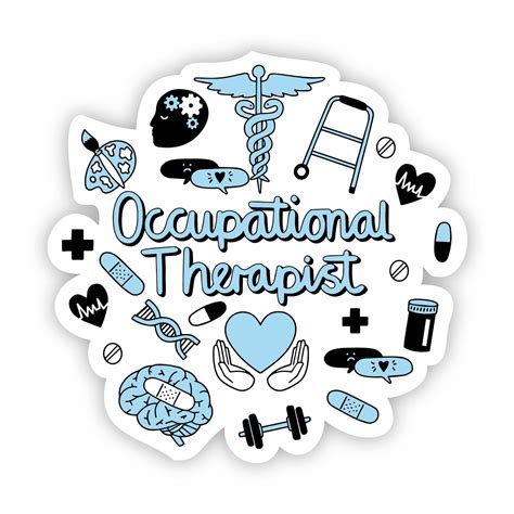 A clipart image featuring various symbols related to occupational ...