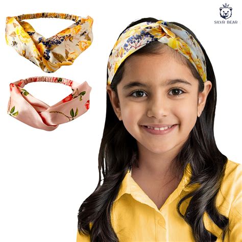 Luxury Printed Satin Hairbands for Girls - Floral Roses - SILVR BEAR ...