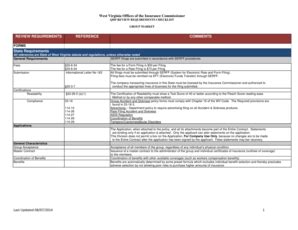 Fillable Online wvinsurance QHP REVIEW REQUIREMENTS CHECKLIST ...