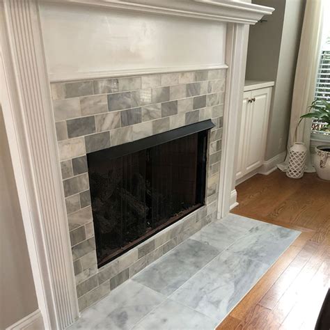 Family Room Fireplace Ideas Tile Floor 17 Modern Stacked Stone