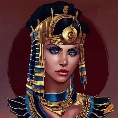 Comic book art of muscular cleopatra as empress of rome on Craiyon