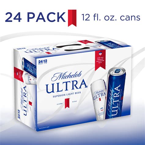 Michelob ULTRA Light Beer, 24 Pack Beer - 12 FL OZ Cans - Walmart.com ...