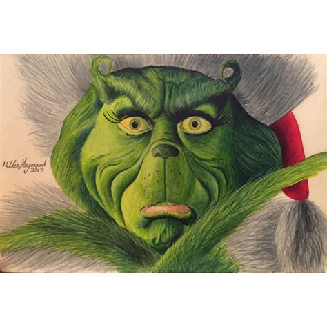 the grinch drawing realistic - Charlsie Rollins