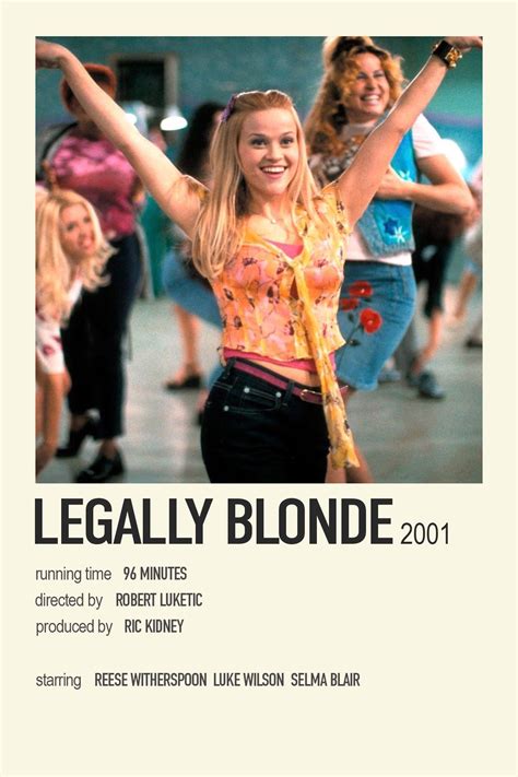 Legally blonde minimalist poster | Legally blonde movie, Movie posters ...
