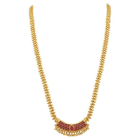 Sasitrends American Diamond Micro Gold Plated Pendant Chain Necklace ...