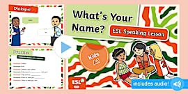 ESL 'What's Your Name?' Lesson [Kids, A1]