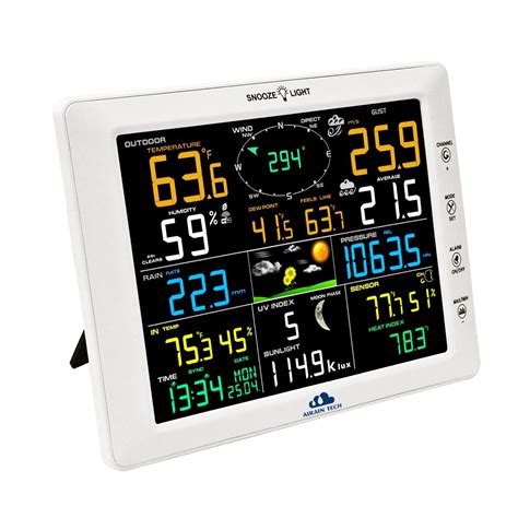 Buy Home Wi-Fi Smart Weather Station Big 10 Color LCD and Outdoor ...