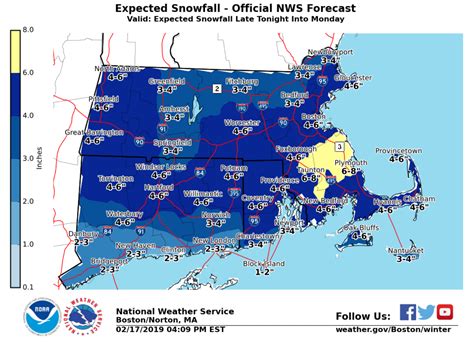 7 maps predicting how much it'll snow Sunday night into Monday