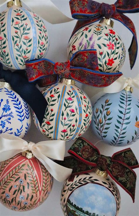 Hand Painted Christmas Ornaments | Custom Ornament Set | Unique Holiday ...