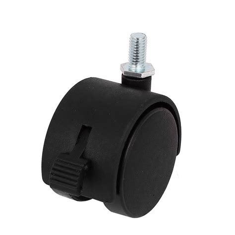 ELECTROPRIME 8mm Threaded Stem 2 Inch Dia Twin Wheel 360 Rotation Lock ...
