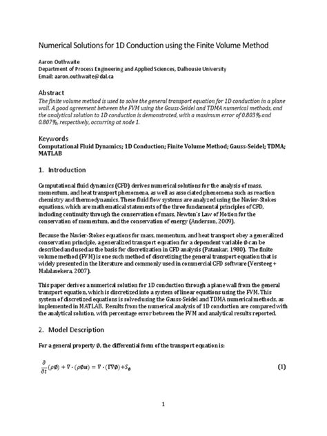 Image result for Finite Volume Method 1D Example