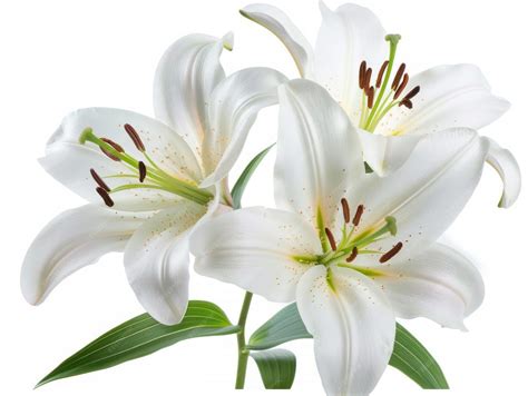 Premium Photo | Stargazer lily in a bouquet of cut flowers on a white ...