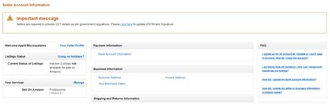 Listings not available for sale on Amazon even after updating all GST ...