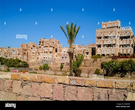 City of Sana'a, streets and buildings of the city in Yemen, sights and ...