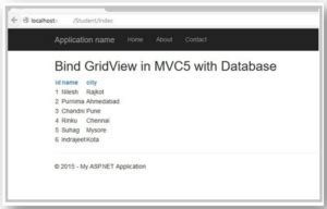 Image result for GridView in MVC