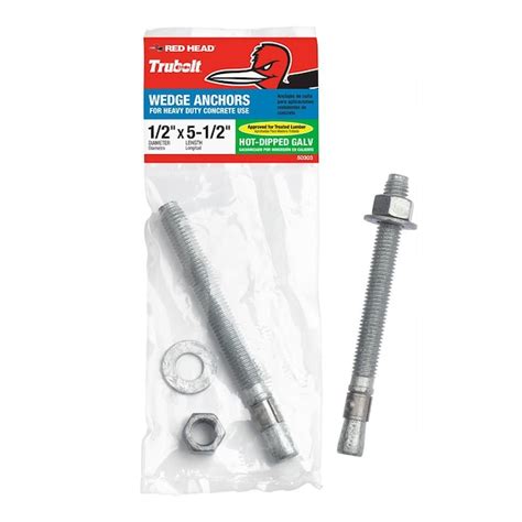 Red Head 1/2-in x 5-1/2-in Concrete Wedge Anchors 50303 at Lowes.com