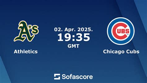Athletics vs Cubs live score & predictions | Sofascore