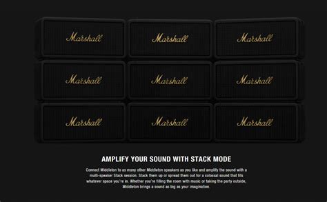 Marshall Middleton Portable Bluetooth Speaker with 20+ Hours of ...