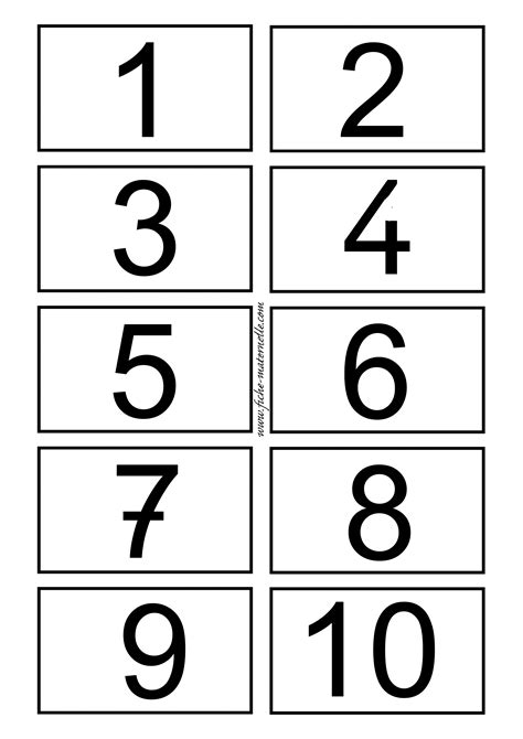 Cartes nombres en maternelle
