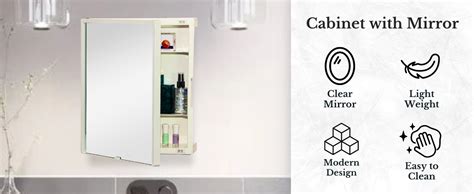 CIPLA PLAST New Rich Look Bathroom Organizer Cabinet | Mirror with ...