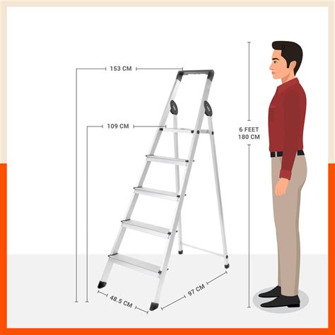 Bathla Prime 5-Step Foldable Aluminium Ladder for Home with Multi-Util ...