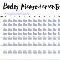 Buy Body Measurement Tracker, Weight Loss Tracker Printable, Weight ...