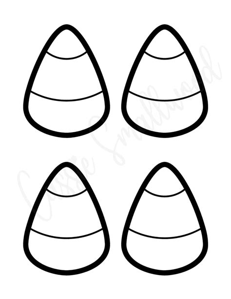 9 Cute Candy Corn Templates - Halloween Printable Patterns