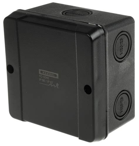 KD5045 HENSEL | HENSEL DK Series Black Thermoplastic Junction Box, 5 ...