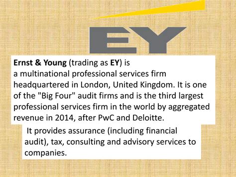 BIG FOUR ACCOUNTING FIRMS | PPTX