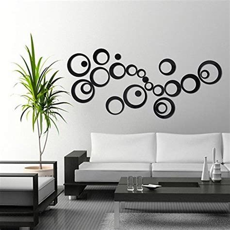 Wall1ders 30 Strip Designed Golden Mirror Stickers for Wall, Acrylic ...