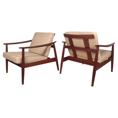 Pair of Midcentury France and Son Adjustable Lounge Chairs by John ...