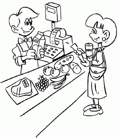 Shopkeeper Coloring Pages 的图像结果