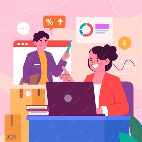 Online Business Illustration Background Cute 的图像结果
