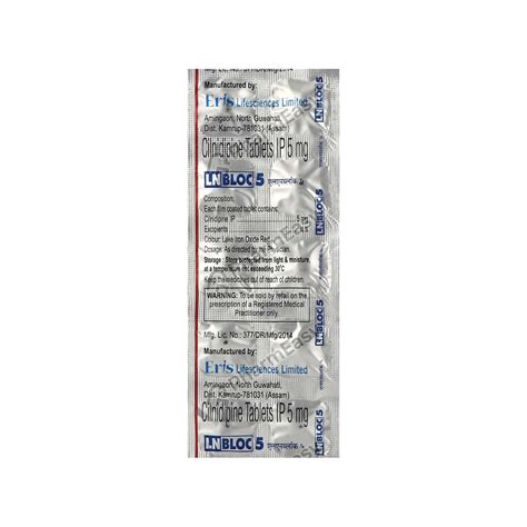 Lnbloc 5 MG Tablet (10): Uses, Side Effects, Price & Dosage | PharmEasy