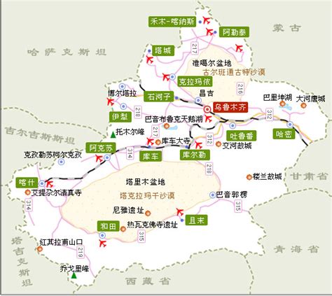新疆地图全图_素材中国sccnn.com