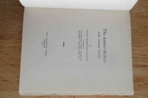The Amber Riders and other poems de DALTON, Annie Charlotte: Bon Couverture rigide (1929 ...